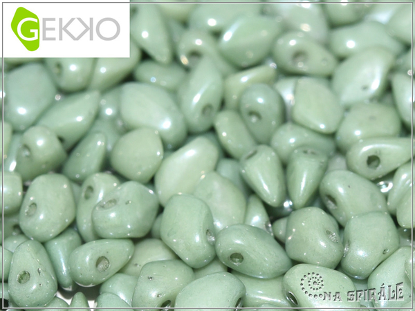 Gekko Bead, Chalk Green Luster, 2,5 g
