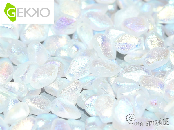Gekko Bead, Etched Crystal AB Full, 2,5 g