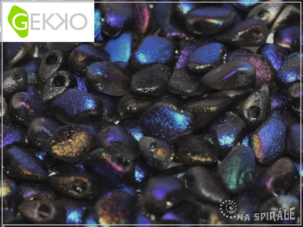 Gekko Bead, Etched Crystal Azuro Full, 2,5 g