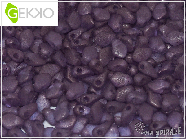 Gekko Bead, Etched Crystal Lila Vega Luster, 2,5 g