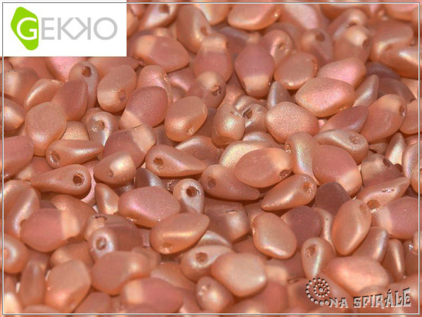 Gekko Bead, Crystal Apricot Full Matted, 2,5 g