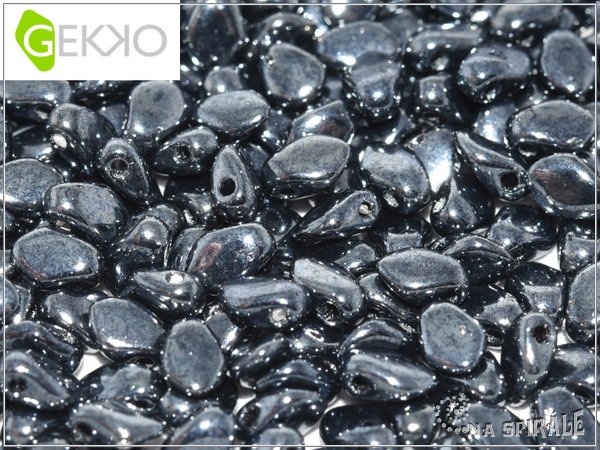 Gekko Bead, Metallic Hematite, 2,5 g
