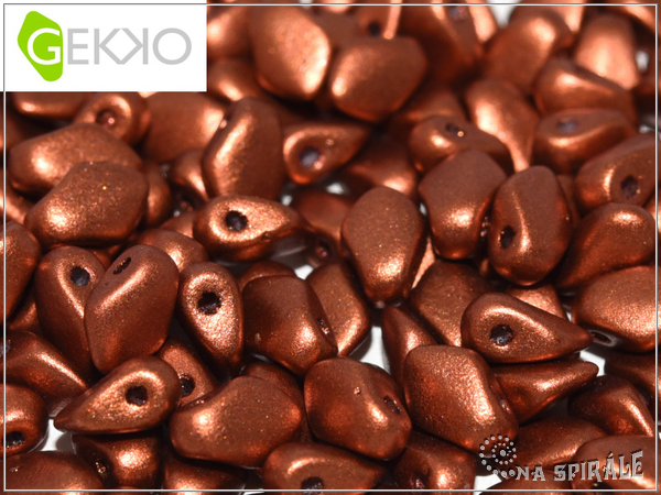 Gekko Bead, Silky Metallic Rust, 2,5 g