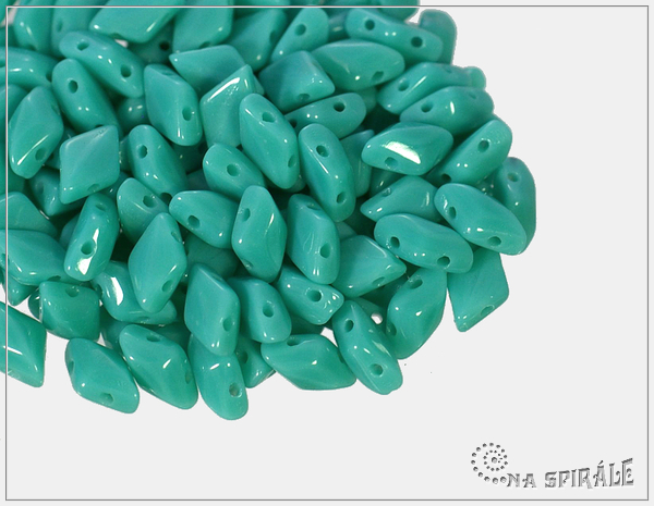 GemDuo, Opaque Green Turquoise, 30 ks