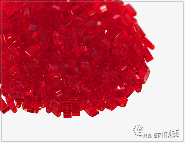 Miyuki Half Tila Transparent Red, HTL140, 3 g