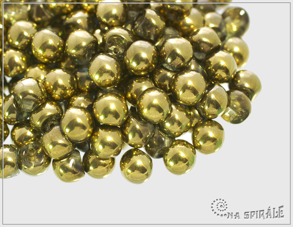 Houbiky 5x6 mm, Crystal Amber extra, 30 ks