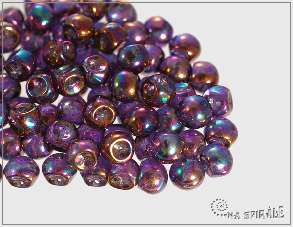 Houbiky 5x6 mm, Crystal Vega Iris, 30 ks