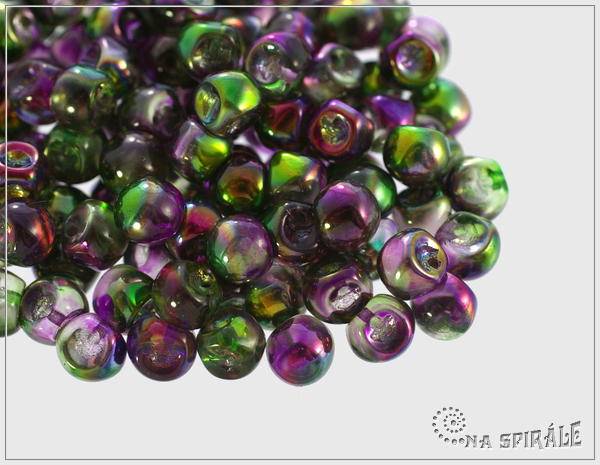 Houbiky 5x6 mm, Magic Orchid, 30 ks