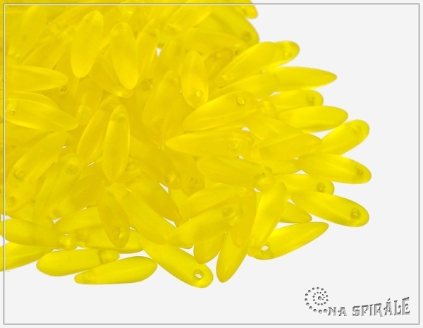 Jazky 10x3 mm, prhledn lut prhledn matn, 40 ks