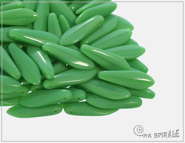 Jazky Opaque Mint Green 16x5 mm, 12 ks
