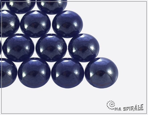 Kaboon kulat 14 mm, Luster Cobalt, 1 ks