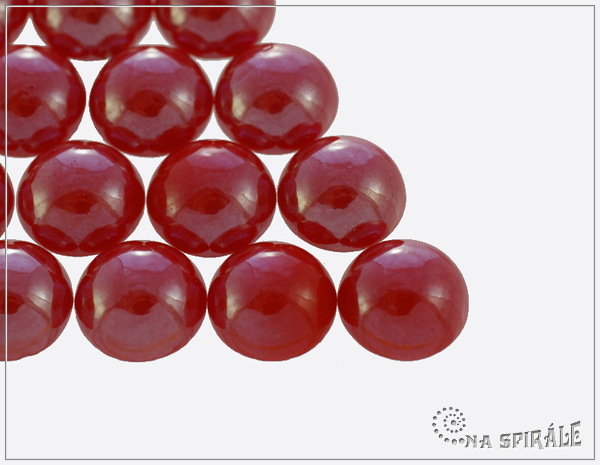 Kaboon kulat 12 mm, Luster Red, 1 ks