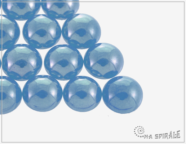 Kaboon kulat 14 mm, Luster Sky Blue, 1 ks