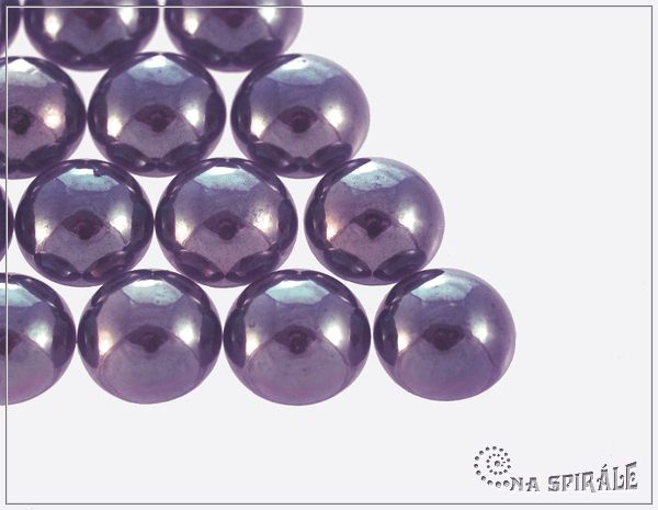 Kaboon kulat 14 mm, Luster Tanzanite, 1 ks
