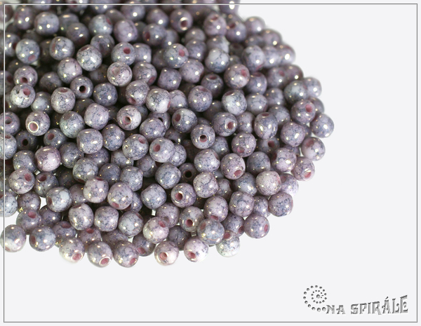Kuliky 3 mm, Chalk Blue Teracota, 100 ks