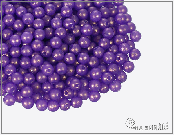 Kuliky 4 mm, Gold Shine Medium Orchid, 100 ks