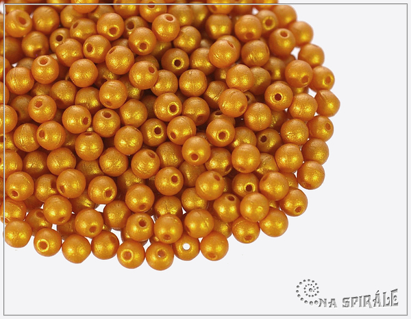 Kuliky 3 mm, Gold Shine Minium, 100 ks