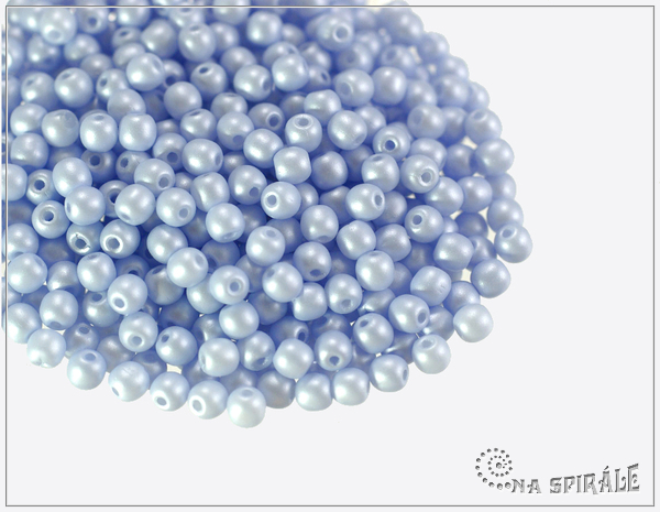 Kuliky 3 mm, Pastel Blue Pearl, 50 ks