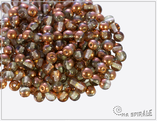 Kuliky 4 mm, Crystal Capri Gold, 100 ks
