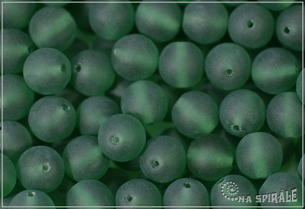 Kuliky 8 mm, Green Mat, 16 ks