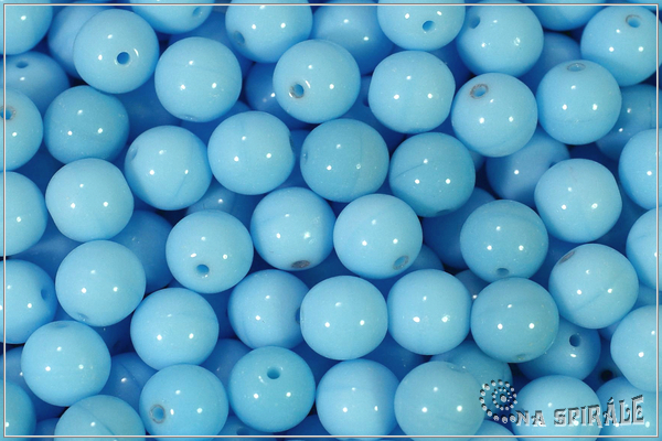 Kuliky 8 mm, Opaque Sky Blue, 16 ks