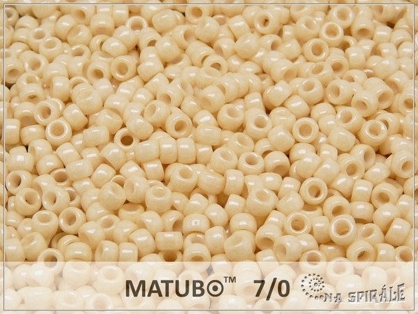 Matubo 7/0, Chalk Champagne Luster, 10 g