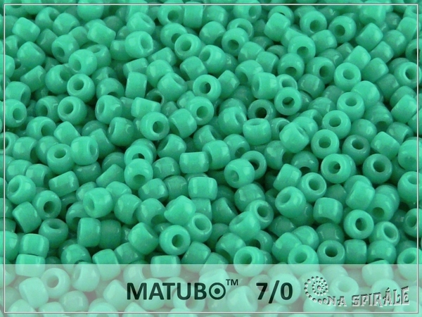 Matubo 7/0, opaque turquoise green, 10 g
