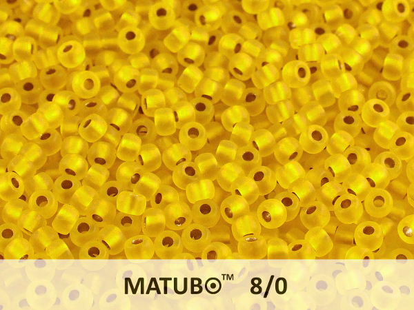 Matubo 8/0, Amber Bronze Ice Lined, 10 g