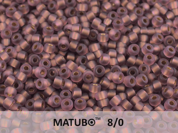 Matubo 8/0, Amethyst Bronze Ice Lined, 10 g