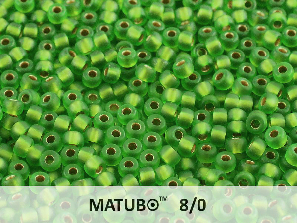 Matubo 8/0, Chrysolite Bronze Ice Lined, 10 g