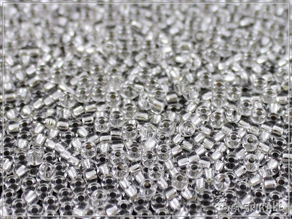 Matubo 8/0, crystal silver lined, 10 g
