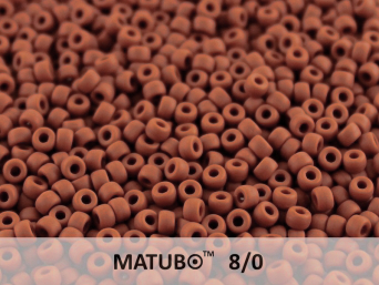 Matubo 8/0, Opaque Terracotta Matted, 10 g