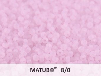 Matubo 8/0, Soft Pink Opal Matted, 10 g