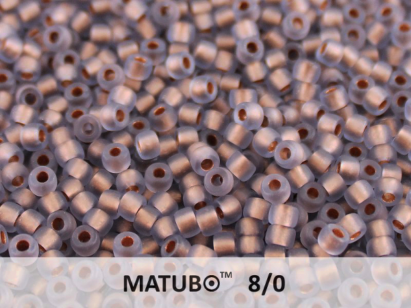 Matubo 8/0, Tanzanite Bronze Ice Lined, 10 g