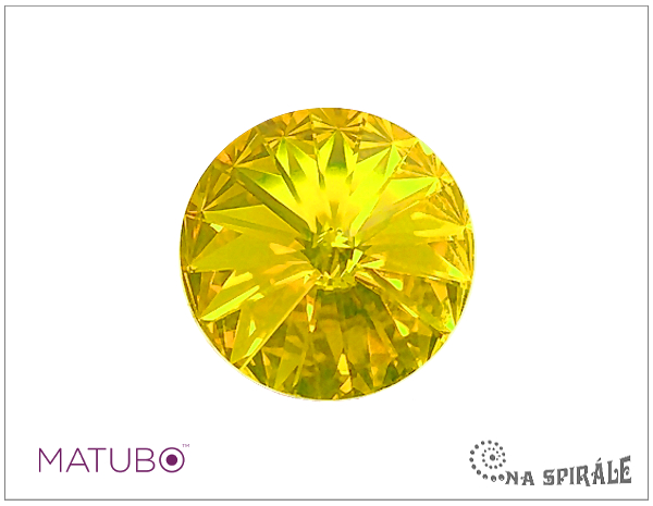 Matubo rivoli 16 mm, Amber, 1 ks