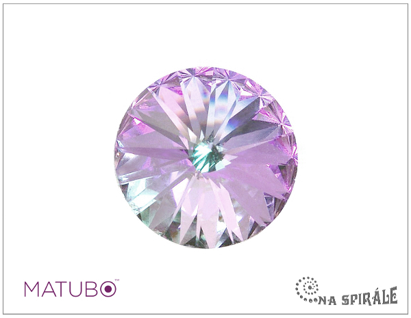 Matubo rivoli 18 mm, Crystal Vitrail Light, 1 ks