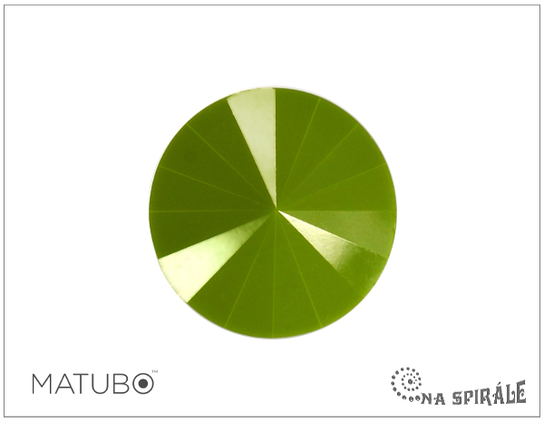 Matubo rivoli 12 mm, Opaque Olive, 1 ks