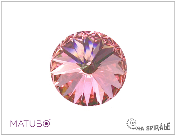 Matubo rivoli 18 mm, Rosaline, 1 ks