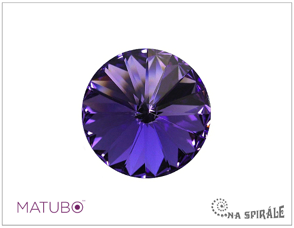 Matubo rivoli 18 mm, Tanzanite, 1 ks