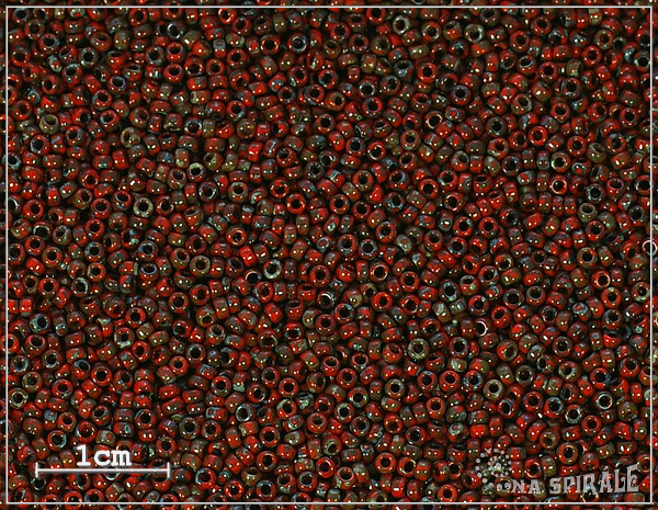 Miyuki Round Picasso Opaque Red Garnet, MRR-15-4513, 2,5 g