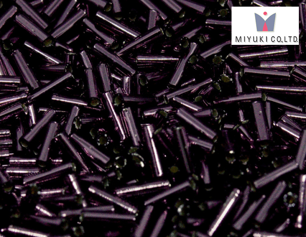 MIYUKI Bugle 6 mm, Silver Lined Dark Amethyst, BGL2-013, 10 g