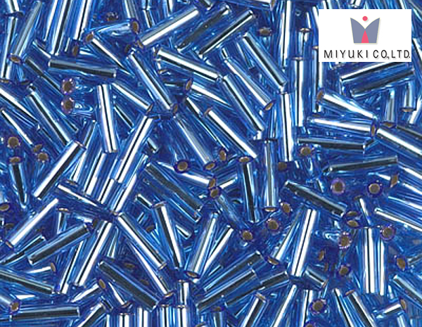 MIYUKI Bugle 6 mm, Silver Lined Sapphire, BGL2-019, 10 g