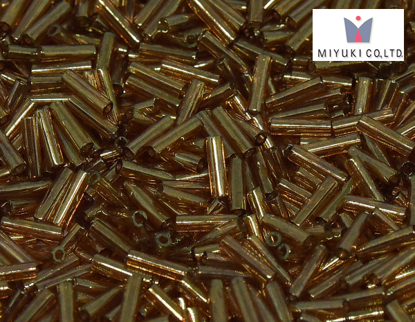 MIYUKI Bugle 6 mm, Peach Topaz Gold Luster, BGL2-310, 10 g