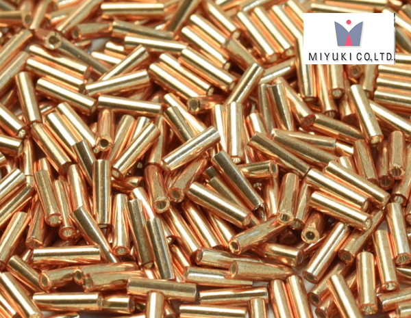 MIYUKI Bugle 6 mm, Galvanized Yellow Gold, BGL2-0182, 10 g