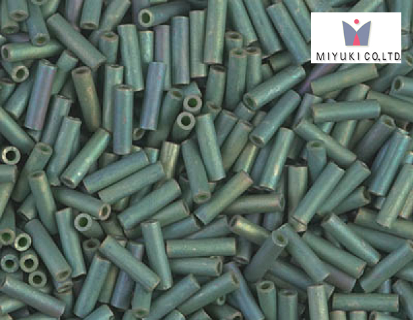 MIYUKI Bugle 6 mm, Matted Metallic Sage Luster, BGL2-2031, 10 g