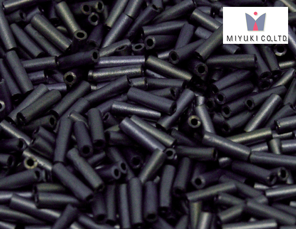MIYUKI Bugle 6 mm, Matted Metallic Silver Grey, BGL2-2002, 10 g