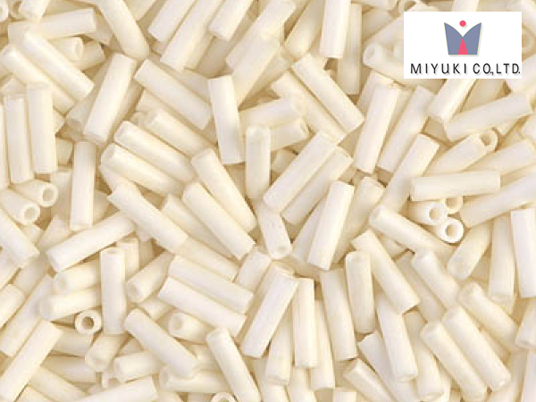 MIYUKI Bugle 6 mm, Matte Opaque Cream, BGL2-2021, 10 g