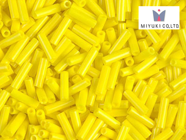 MIYUKI Bugle 6 mm, Opaque Yellow, BGL2-404, 10 g