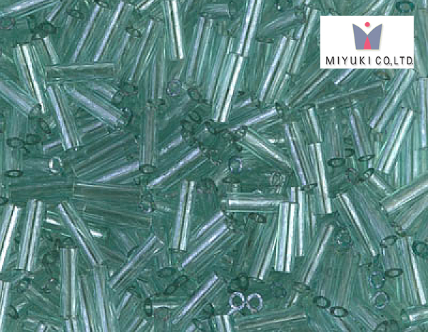 MIYUKI Bugle 6 mm, Transparent Sea Foam Luster, BGL2-2445, 10 g