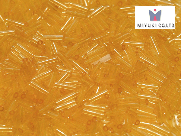 MIYUKI Bugle 6 mm, Transparent Light Topaz, BGL2-0132, 10 g